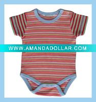 baby's yarn-dyed rompers clothing