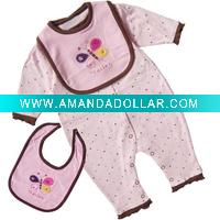 Wholesale cotton baby bib and baby romper,baby wear,baby clothes
