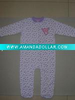 full print baby's knitted romper