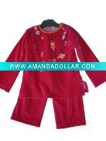 kids romper clothes with chain emb