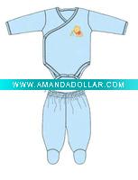 Wholesale 2011 fashion knit new born baby body set
