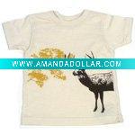 Wholesale fabric baby Infant Toddlers Deer on Organic Natural Toddler Shirt bibs Clothing dresses baby sleeping bags t-shirts tee skirt