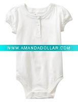 Wholesale Bamboo Baby Rompers with Elastic Sleeve Opening