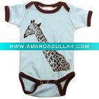 Wholesale fabric leather fur baby Infant Blue Giraffe One Piece bibs Toddlers Clothing dresses baby sleeping bags t-shirts tee skirt tutu