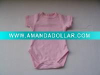 Wholesale baby wear 100% cotton interlock blank baby romper