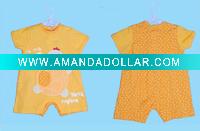 Wholesale 100% cotton lovely baby romper with print