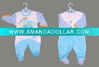 Wholesale 100% cotton lovely baby romper with print