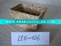 christmas decorative basket in water hyacinth
