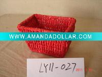 christmas decorative basket in cornhusk