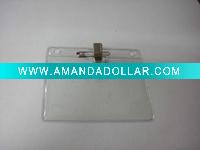 Wholesale soft pvc badge holder with alligator clip