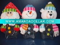 Wholesale christmas pentagram snowman santa candy jar