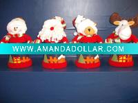 no feet christmas big plastic santa snowman candy jar