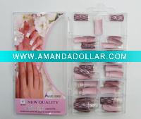 airbrushed nail tips(nail art)