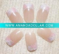 Wholesale flower pattern tip bare nail kit (24 pcs)