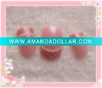 Wholesale leopard tip rose pink nail kit (24 pcs)