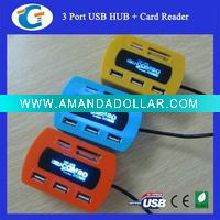 Wholesale Gracious USB HUB Card Reader With Lighting Logo