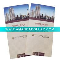 folded leaflet with embossing for promotion estate