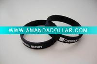 Wholesale embossed printed rubber bracelets for kids silicone
