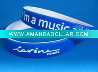 Wholesale Promotion deboss/emboss/printed silicone gift bracelet
