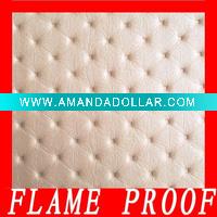 Wholesale High quality flameproof upholstery PVC embossed artificial leather