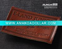 2011 embossed real leather label fashion mark