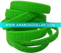 logo embossed silicone wristbands
