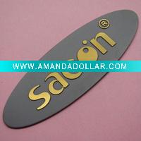 Diamond-cut Embossed Metal Logo