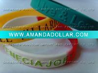 Embossed silicone bracelet KS0485
