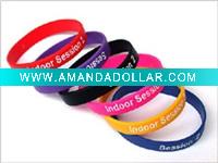 Wholesale embossed Silicone wristband