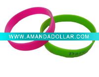 Wholesale embossed and printed logo on face silicone bracelet