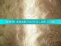 Polyester embossed satin for garments and curtains