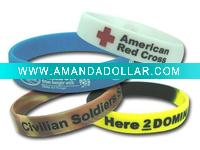 Wholesale Hot silicone bracelet with logos can be debossed, embossed, imprinted