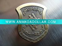 Wholesale Best selling fashion embossed metal logo