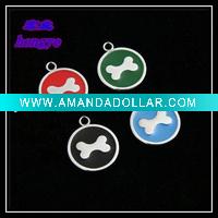 Wholesale dog bone tag embossing Stainless Steel recordable plastic cover