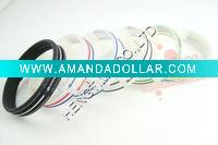 Wholesale colorful embossed silicone bracelets