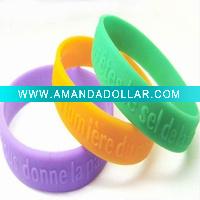 Wholesale Fashional Emboss Silicone Rubber Wristband