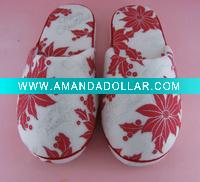 Wholesale Embossed textile top Ladies indoor slipper
