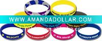 Wholesale embossed silicone bracelets wristbands
