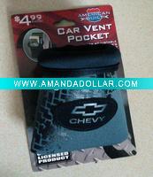 Wholesale neoprene car vent pouch with leather embossed logo