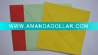 Colorful embossed envelopes for gift cards use