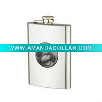 Patch,embossed Series stainless steel hip flask
