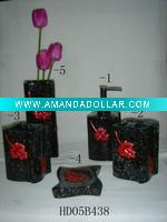 Red maple leaf embossed ceramic bathroom