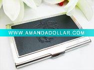 Metal embossment name card holder