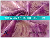 100% Polyester Dyed and Embossed Velvet Fabric