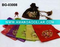 Wholesale Satin bag with embossing Logo