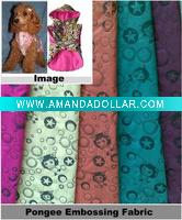 polyester embossed pongee fabric for pet clothing/home textile