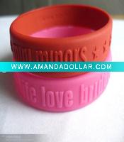 Wholesale [Factory supplier] Embossed silicone bracelet