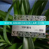 embossed vip metal card