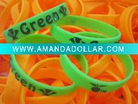 embossed printing silicone bracelets