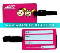 3d embossed soft pvc customized design of luggage tag